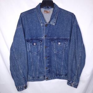Asos Denim Jacket Mens Medium Dark Wash Trucker Jean